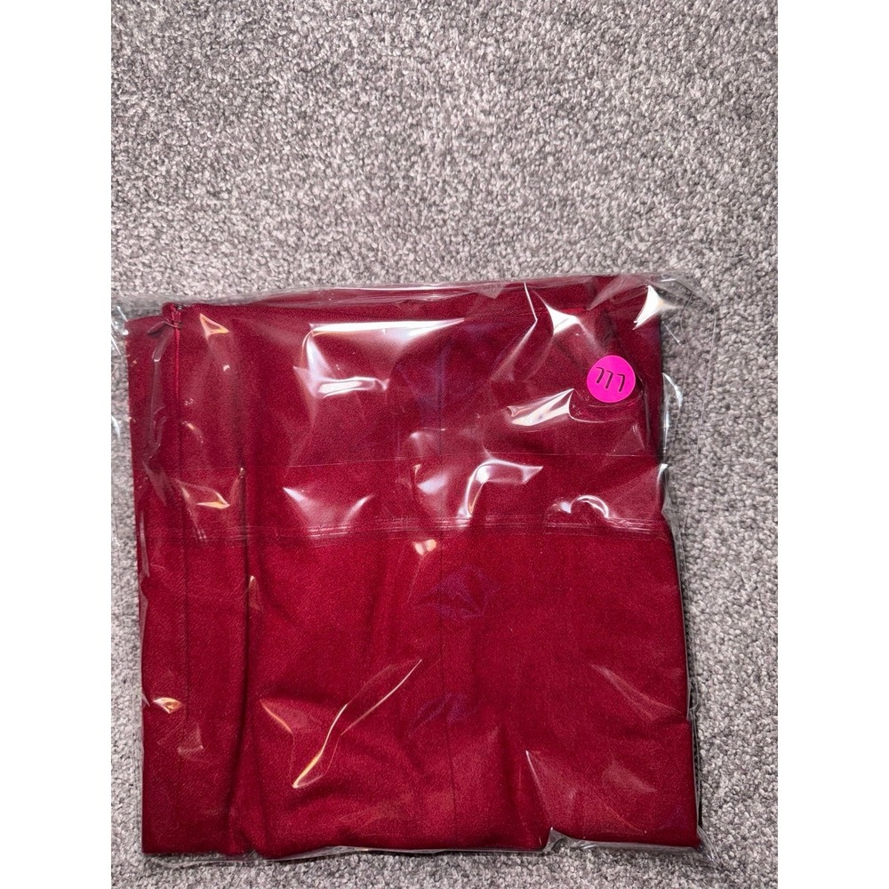 Ann Taylor Loft Women's Red Wool Blend Pencil Skirt - Size 2 - Picture 8 of 8